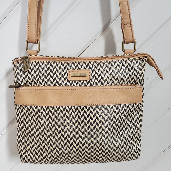 SUN 'N' SAND Black Natural Straw Crossbody - Picture 2 of 10